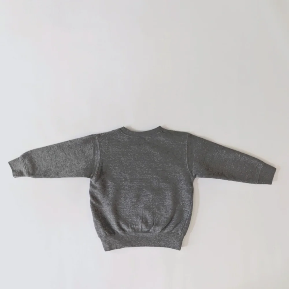 Little Chicken Gray Crew Neck Sweatshirt with Snacks Print - Picture 2 of 2